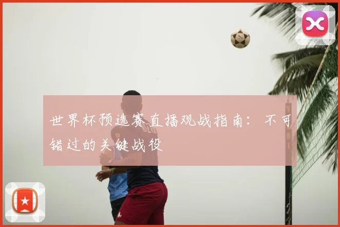 世界杯预选赛直播观战指南:不可错过的关键战役