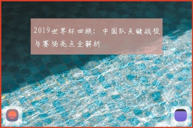 2019世界杯回顾：中国队关键战役与赛场亮点全解析